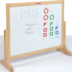 Standtafel für Magnetbausteine, Magnetic Polydron Activity Board, Whiteboard und Kreidetafel
