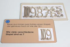 Stapelzahlen Aufgabenkärtchen für die Zahlenbausteine