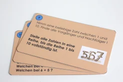Stapelzahlen Aufgabenkärtchen für die Zahlenbausteine