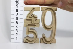 Stapelzahlen 100er Zahlenraum (34 Stück) - Zahlenbausteine naturfarben aus RE-Wood®