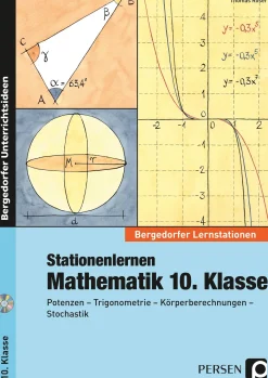 Stationenlernen Mathematik, Buch inkl. CD-ROM, 10. Klasse