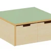 Stauraumpodest grün, Höhe 25 cm