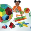 Steckbausteine, Original Crystal Polydron, transluzent, Klassenset, 184 Teile, für Kinder