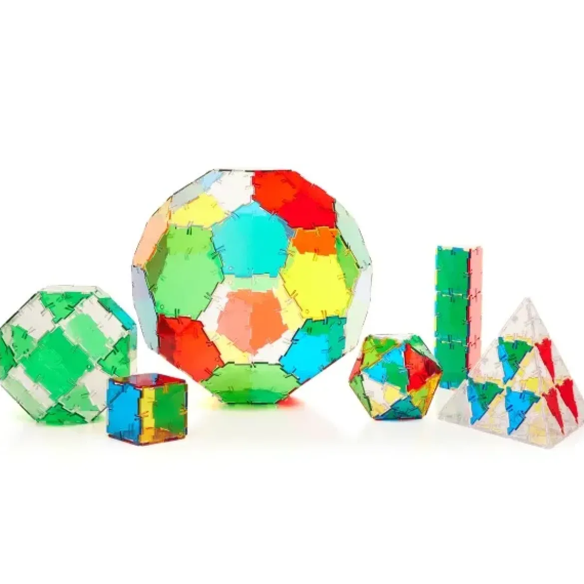 Steckbausteine, Original Crystal Polydron, transluzent, Klassenset, 184 Teile, für Kinder
