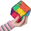 Steckbausteine, Original Crystal Polydron, transluzent, Starterset CMY, 48 Teile, für Kinder