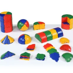 Steckbausteine, Original Polydron, Bögen und Rundungen, Klassenset, 196 Teile, für Kinder