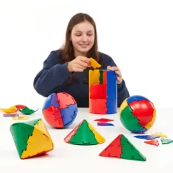 Steckbausteine, Original Polydron, Bögen und Rundungen, Klassenset, 196 Teile, für Kinder