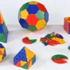 Steckbausteine, Original Polydron, Geometrie-Set inkl. Winkelmesser, 266 Teile, für Kinder