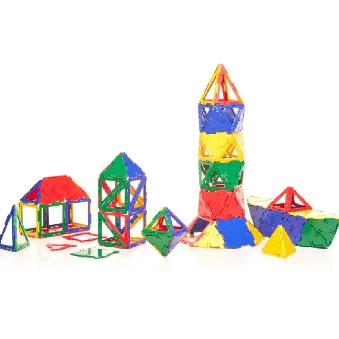 Steckbausteine, Original Polydron, Mega-Box inkl. Drehgelenken, 126 Teile, für Kinder