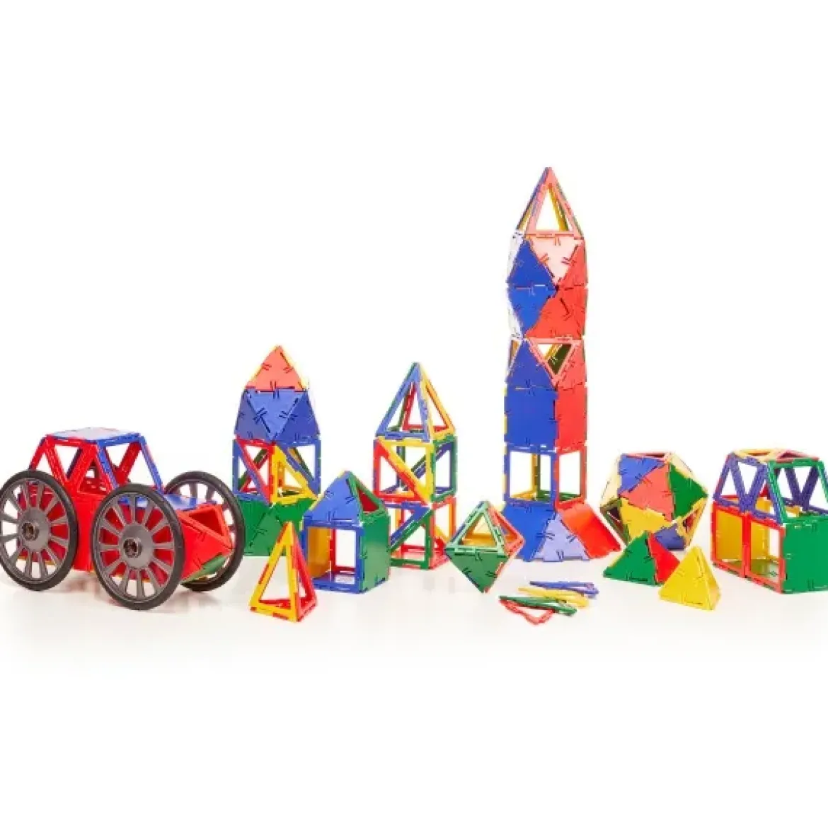 Steckbausteine, Original Polydron, Mighty-Box inkl. Drehgelenken und Reifen, 223 Teile, für Kinder