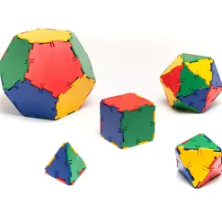 Steckbausteine, Original Polydron, Platonische Körper Set, 50 Teile, für Kinder