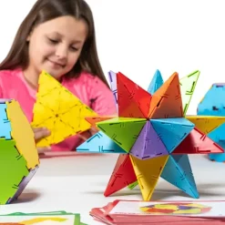 Steckbausteine, Original Polydron, Sonderfarben Klassenset inkl. Aufgabenkarten, 276 Teile, für Kinder