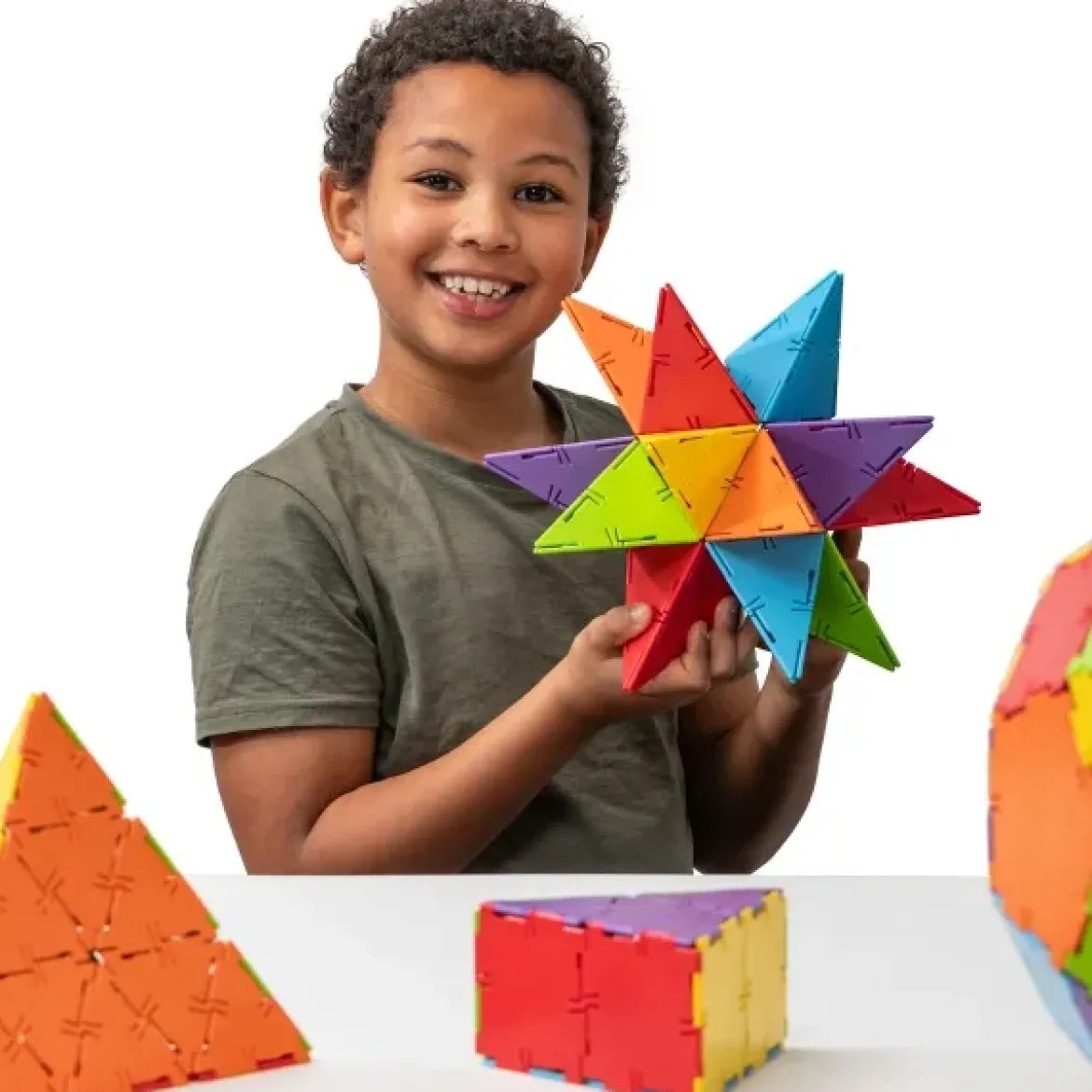 Steckbausteine, Original Polydron, Sonderfarben Klassenset inkl. Aufgabenkarten, 276 Teile, für Kinder