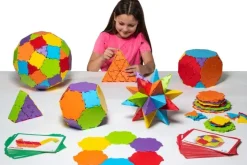 Steckbausteine, Original Polydron, Sonderfarben Klassenset inkl. Aufgabenkarten, 276 Teile, für Kinder