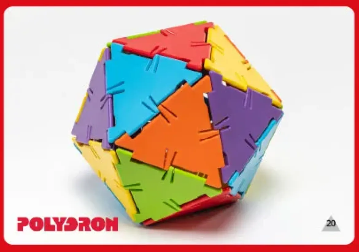 Steckbausteine, Original Polydron, Sonderfarben Klassenset inkl. Aufgabenkarten, 276 Teile, für Kinder