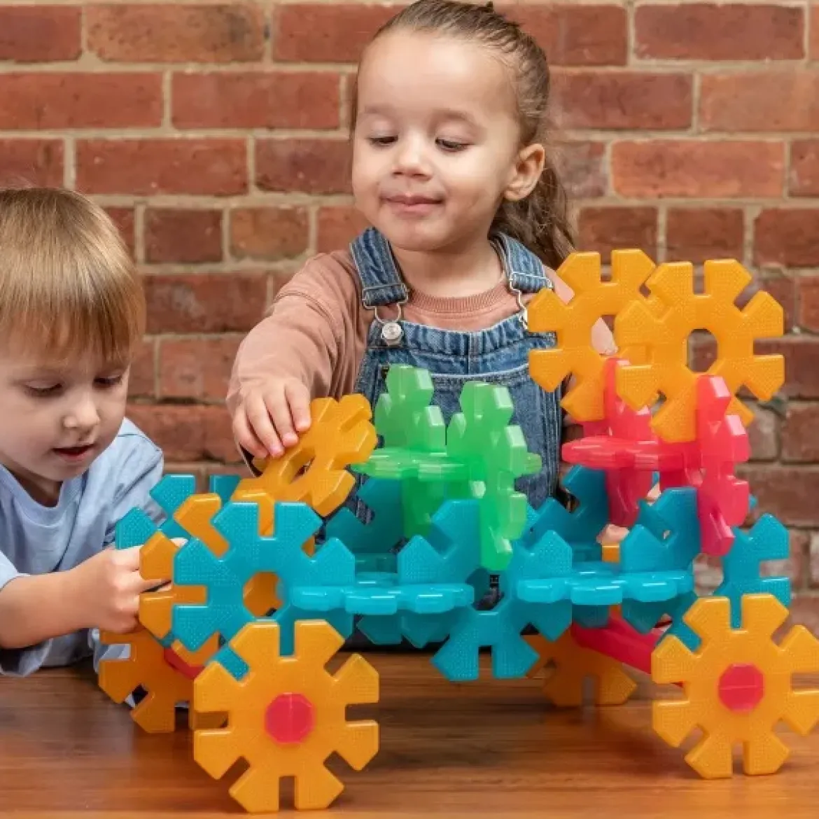Steckblumen, Polydron My First Octoplay, Großes Set, Natural Colors, 42 Teile, aus Recyclingkunststoff, für Kleinkinder