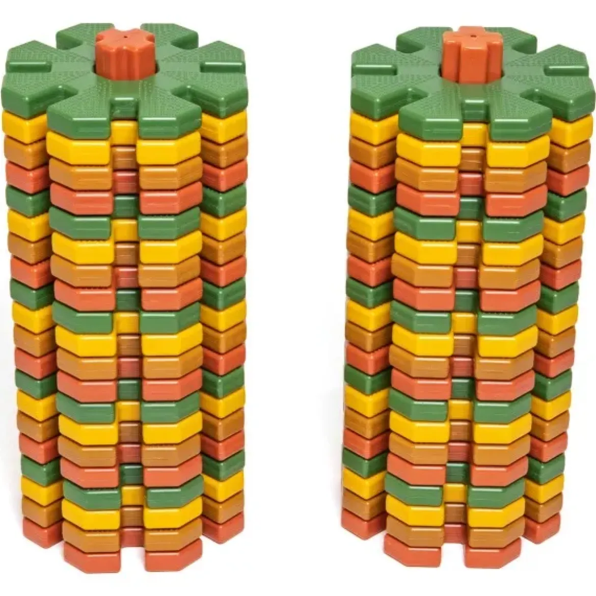 Steckblumen, Polydron My First Octoplay, Großes Set, Natural Colors, 42 Teile, aus Recyclingkunststoff, für Kleinkinder