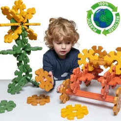Steckblumen, Polydron My First Octoplay, Starterset, Natural Colors, 21 Teile, aus Recyclingkunststoff, für Kleinkinder