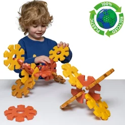 Steckblumen, Polydron My First Octoplay, Starterset, Natural Colors, 21 Teile, aus Recyclingkunststoff, für Kleinkinder