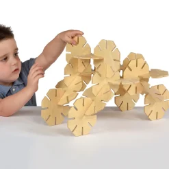 Steckblumen, Polydron Wooden Octoplay, 20 Teile, aus Holz, für Kinder