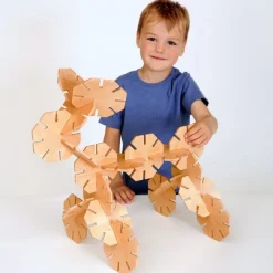 Steckblumen, Polydron Wooden Octoplay, 20 Teile, aus Holz, für Kinder