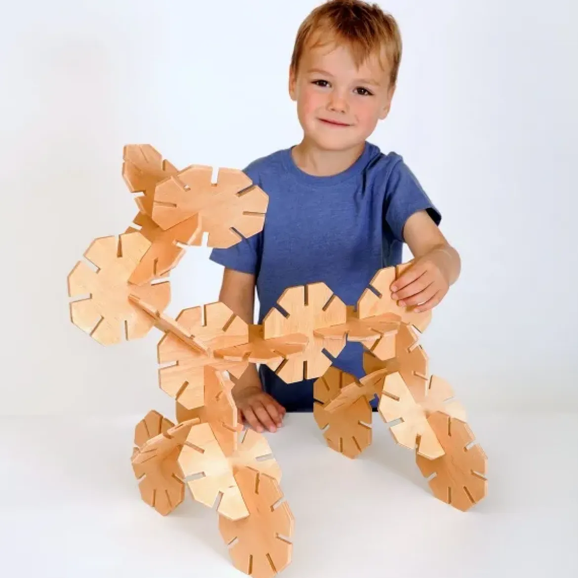 Steckblumen, Polydron Wooden Octoplay, 20 Teile, aus Holz, für Kinder