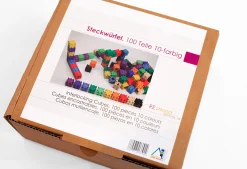 100 Steckwürfel 2 x 2 x 2 cm, aus RE-Wood® in 10 Farben