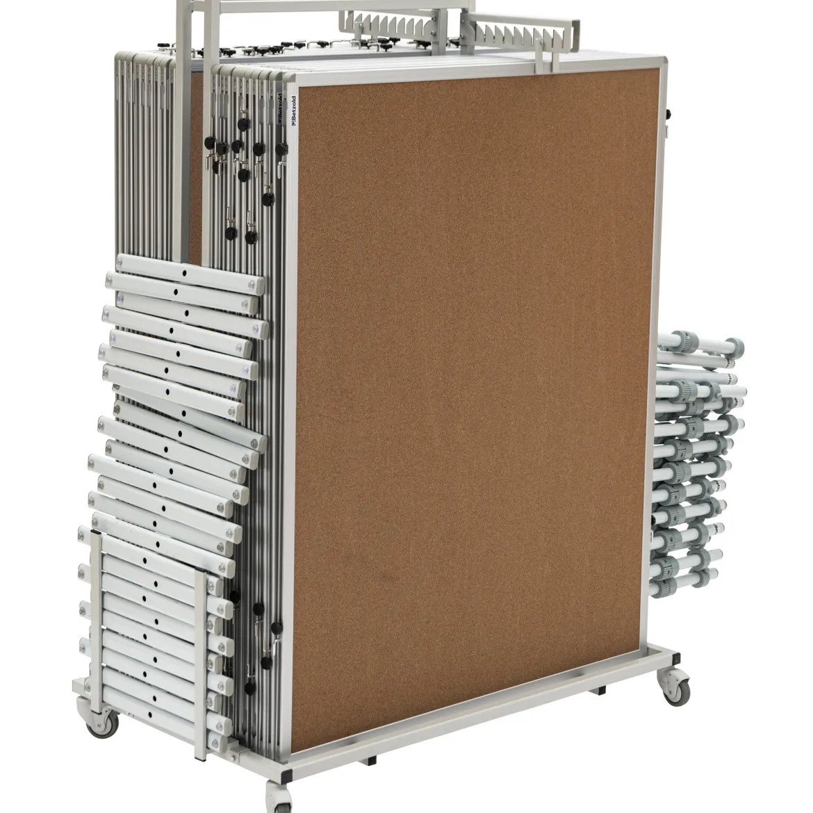 Stelltafel-Set Unicolor mit Wagen, 24 Stativen, 20 Korktafeln