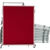 Stelltafel-Set Unicolor mit Wagen, 24 Stativen, 20 Tafeln rot