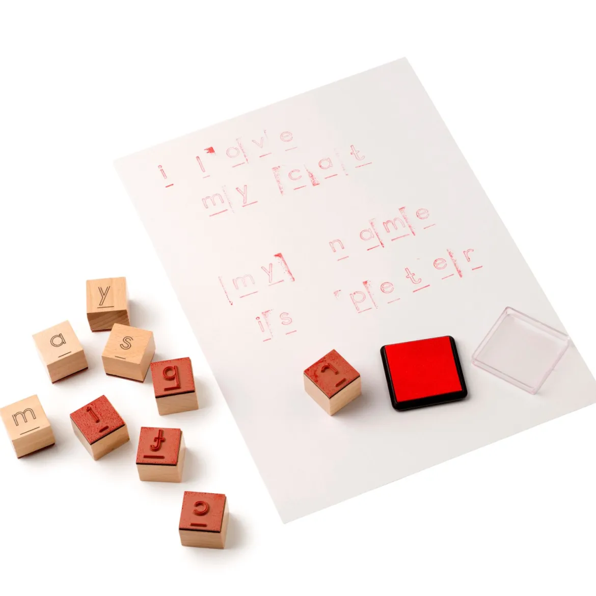 Stempelspiel Buchstaben, ab 3 Jahre