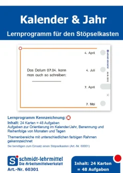 Stöpselkarten 'Kalender & Jahr'