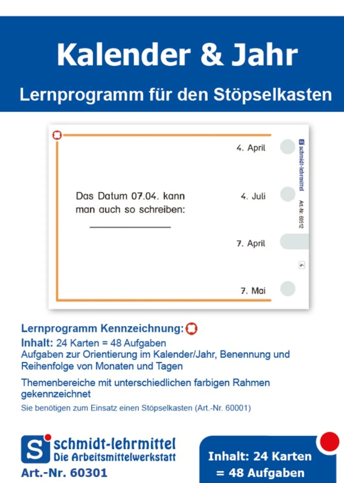 Stöpselkarten 'Kalender & Jahr'