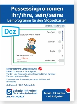Stöpselkarten 'Possessivpronomen ihr/ihre, sein/seine (DaZ)'