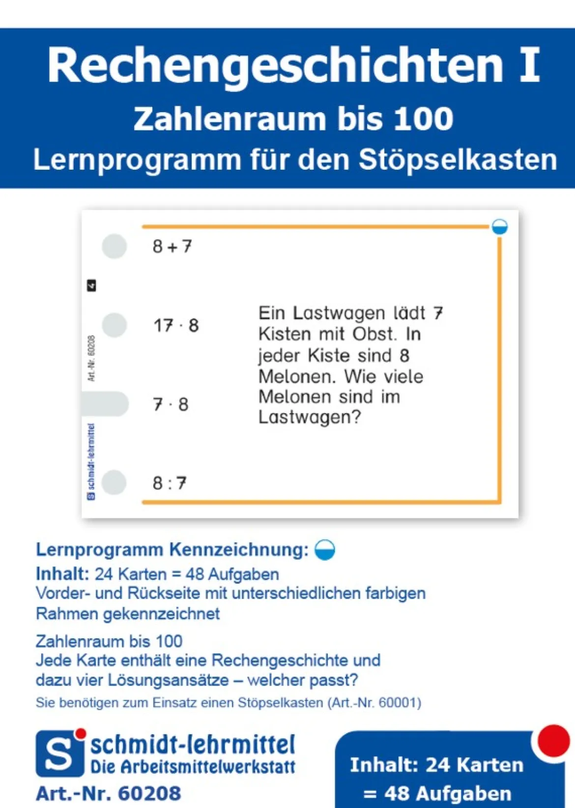 Stöpselkarten 'Rechengeschichten I'