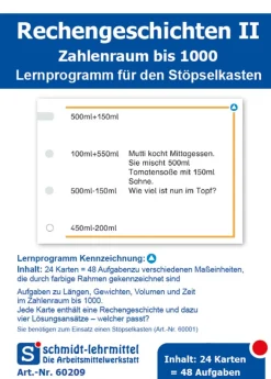 Stöpselkarten 'Rechengeschichten II'