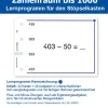 Stöpselkarten Rechnen +, - bis 1000