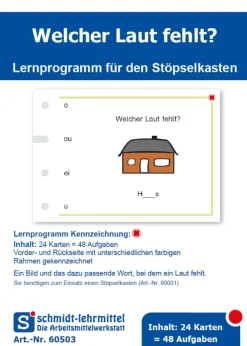 Stöpselkarten 'Welcher Laut fehlt?'