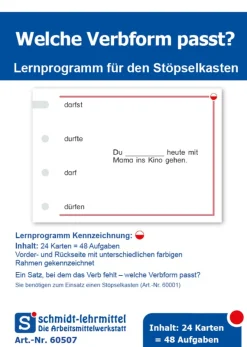 Stöpselkarten 'Welche Verbform passt?'