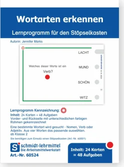 Stöpselkarten 'Wortarten erkennen' ab 2. Klasse