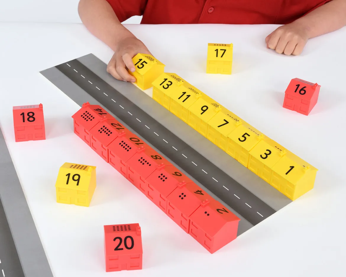 1-20 Straßennummern, Mathe-Spielmaterial, ab 3 Jahre
