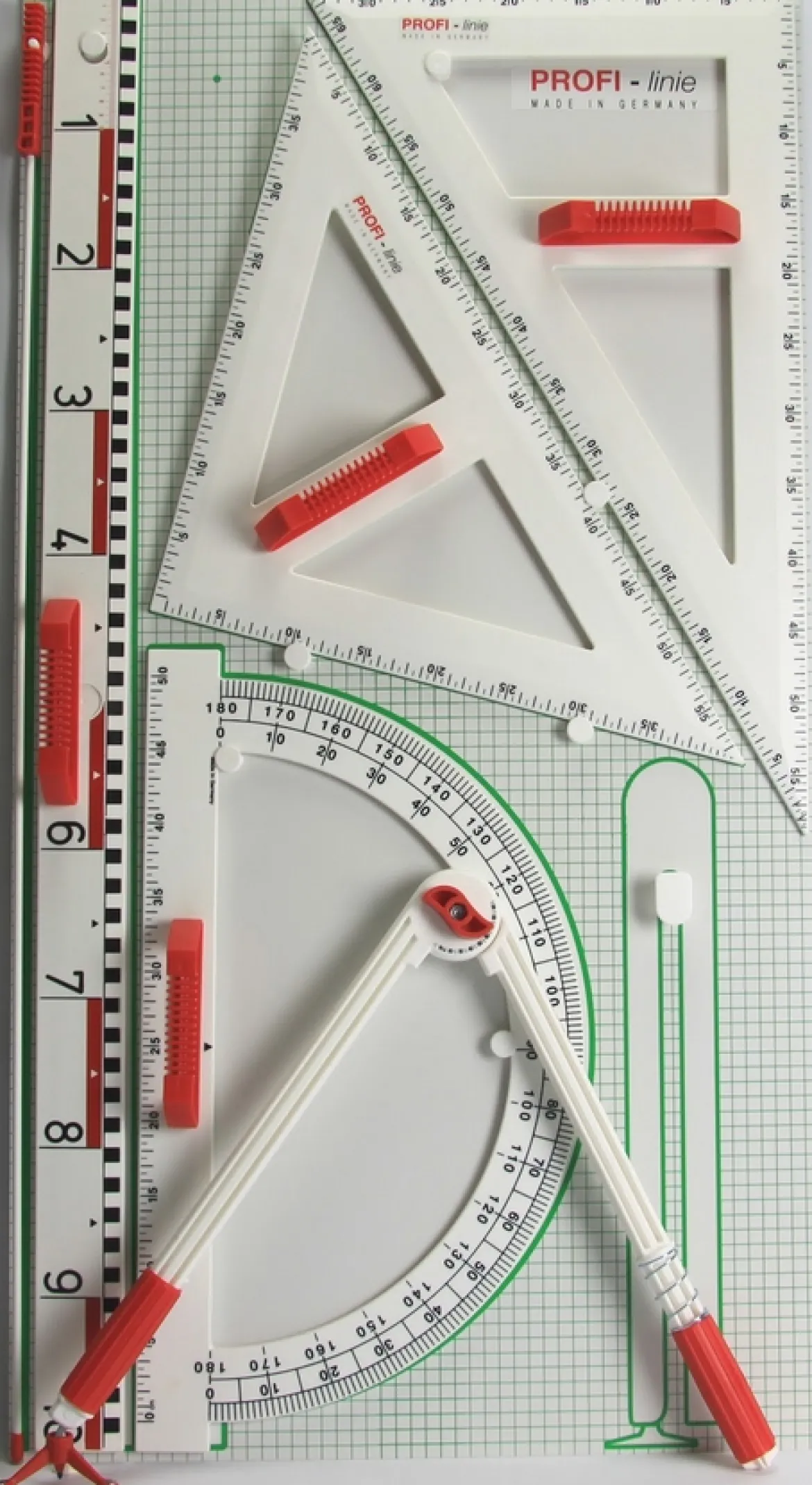 Tafelzeichengeräte Satz III aus RE-Plastic° PROFI-linie (165104.000)