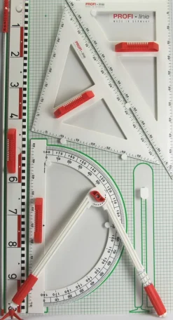Tafelzeichengeräte Satz III Magneto mit Vollmagnetstreifen aus RE-Plastic° PROFI-linie (165104.M00)