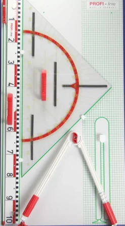 Tafelzeichengeräte Satz II Magneto mit Vollmagnetstreifen aus RE-Plastic° PROFI-linie (165103.M00)