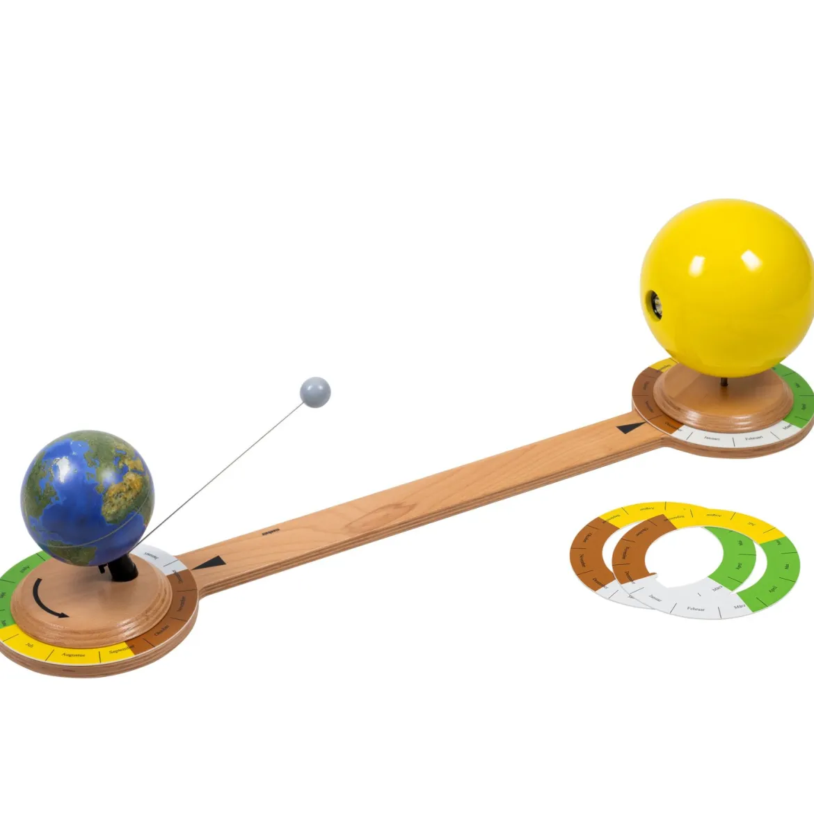 Tellurium, Sonnensystem-Modell, Lehrmittel, aus Holz