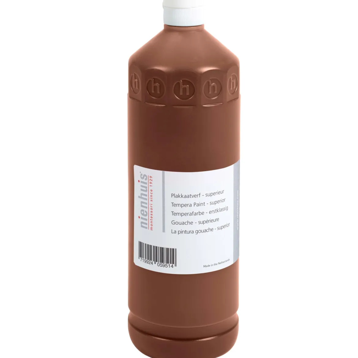 Temperafarbe - premium: braun, 500 ml