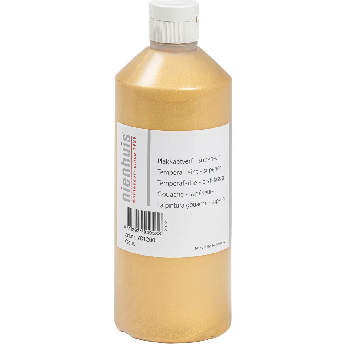 Temperafarbe - premium: Goldfarbe, 500 ml