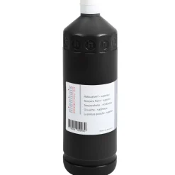 Temperafarbe - premium: schwarz, 500 ml