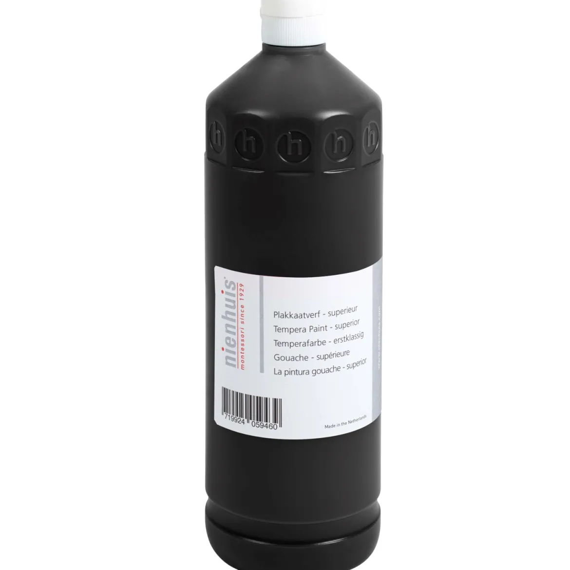 Temperafarbe - premium: schwarz, 500 ml
