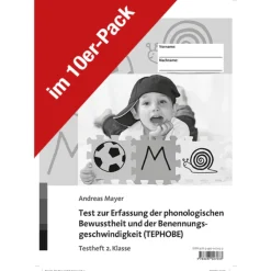 Test zur Erfassung der phonologischen Bewusstheit und der Benennungsgeschwindigkeit (TEPHOBE) Testheft 2, 10er Pack