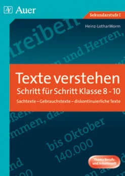 Texte verstehen - Schritt für Schritt, Klasse 8-10